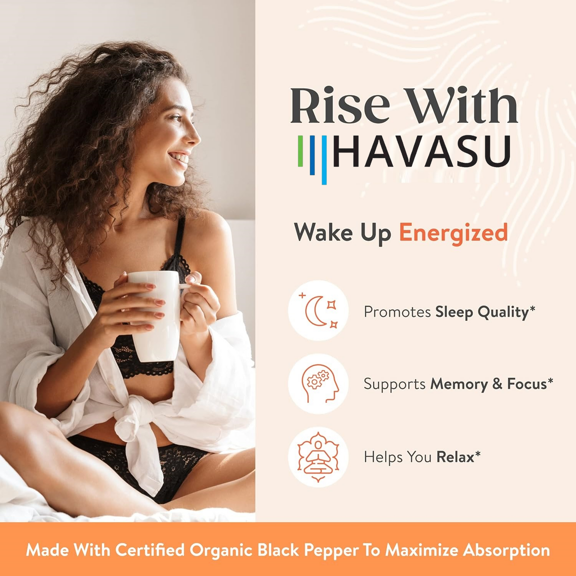 HAVASU Organic Ashwagandha, 30 Capsules – Stress & Energy, Pack of 2