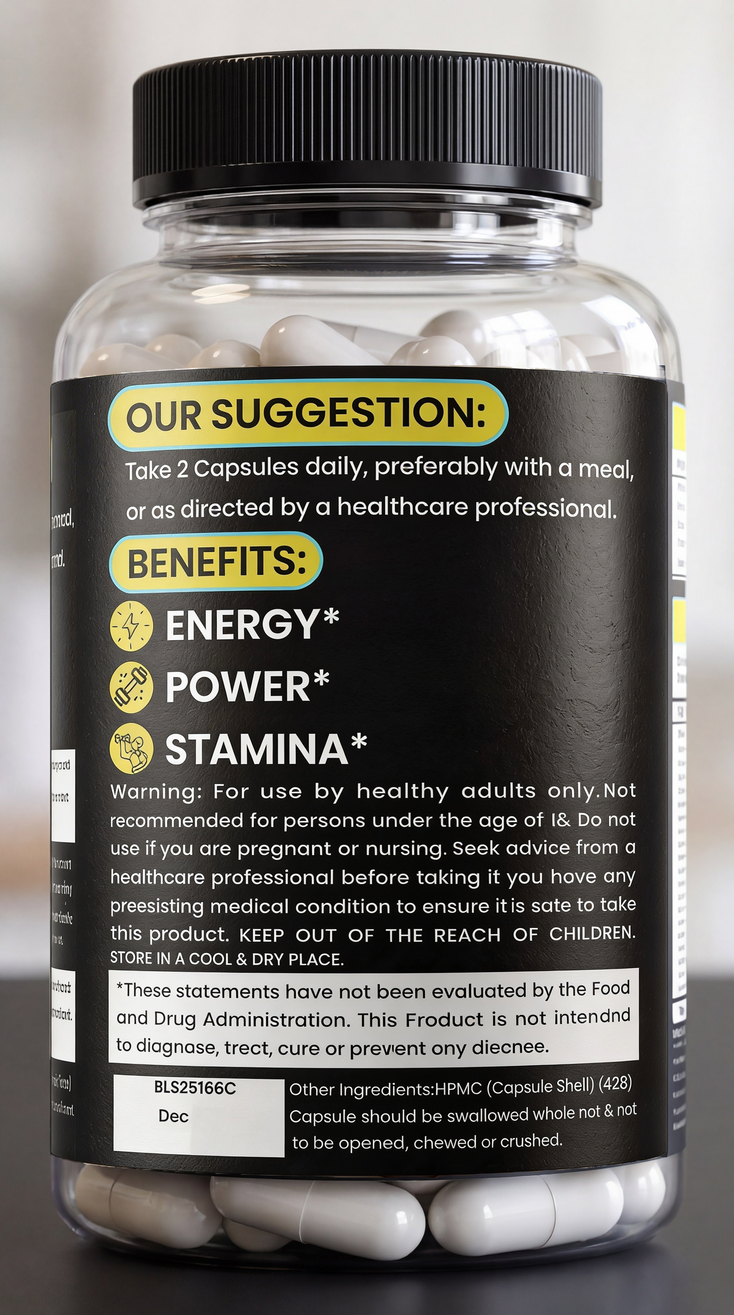 TOOHARD Ayurvedic Capsules for Men | Daily Natural Energy, Boost Energy & Stamina | Pure Shilajit, Ashwagandha, Gokshura, Shatavari & Action Herbs | 60 Capsules | Pack Of 1