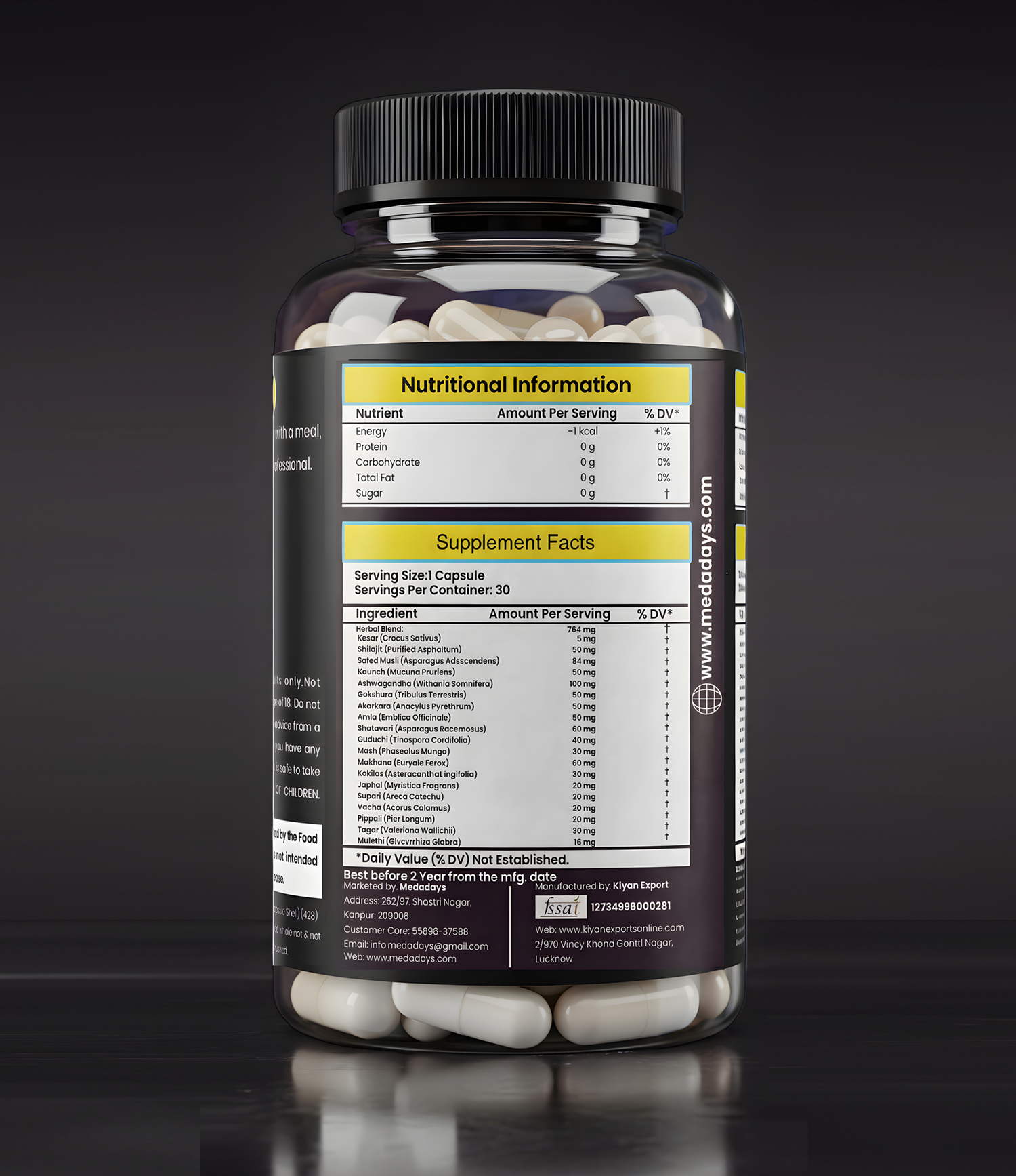 TOOHARD Male Enhancement | Ayurvedic Immunity Booster | 30 Veg Capsules (Pack of 1)