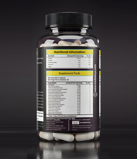 TOOHARD Male Enhancement | Ayurvedic Immunity Booster | 30 Veg Capsules (Pack of 1)